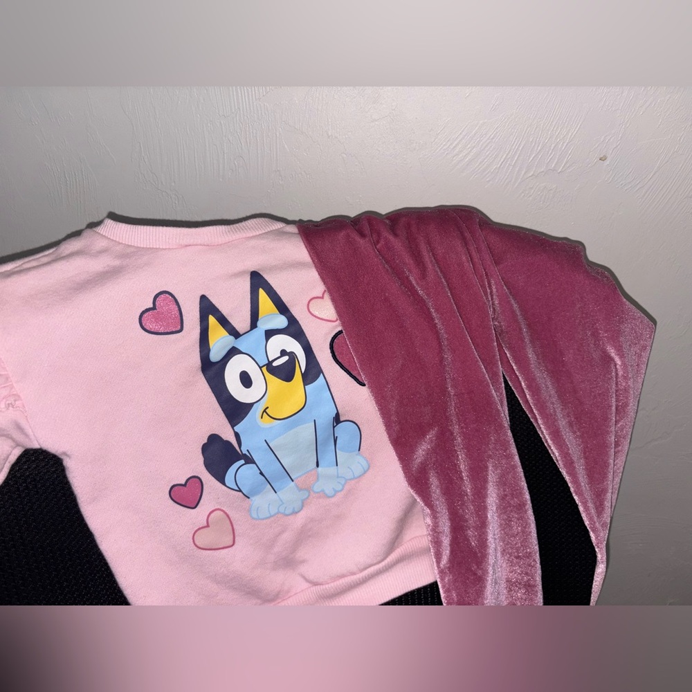 Bluey sweater with matching velour pants